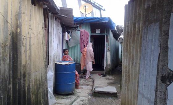Slum in Vasai Virar Maharashtra. 